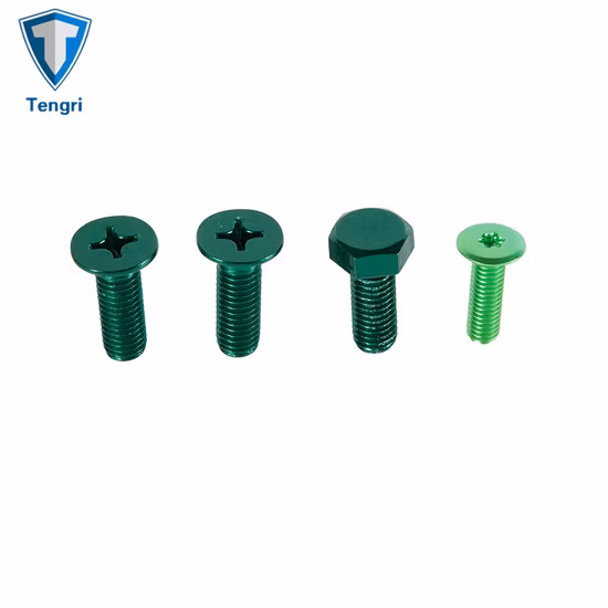 Verbindungselemente aus eloxiertem Aluminium 7075, Hohlniete, Flachkopf-Innensechskantschrauben, Sechskantschrauben, Sechskantmutter, flache Unterlegscheiben, Rändelschraube, Inbusschraube für die chemische Industrie auf Lager